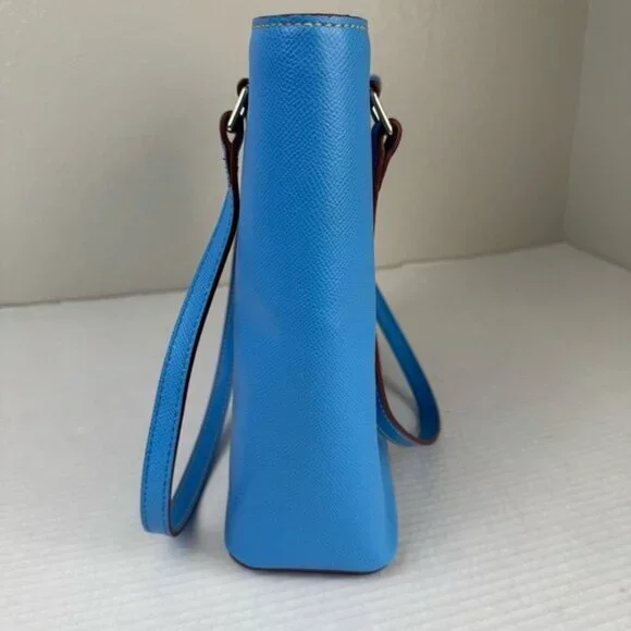 Dooney & Bourke saffiano leather small lexington blue‎ tote satchel shoulder bag - Picture 4 of 13